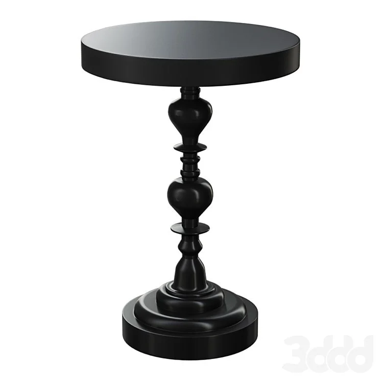 Shaine side table black metal